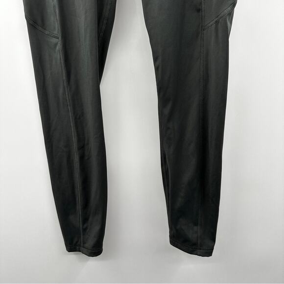 CRZ YOGA Dark Gray High Rise Ankle Length Leggings‎ with Side Pockets Size L - Picture 3 of 9